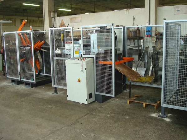 Trowel production shearing line
